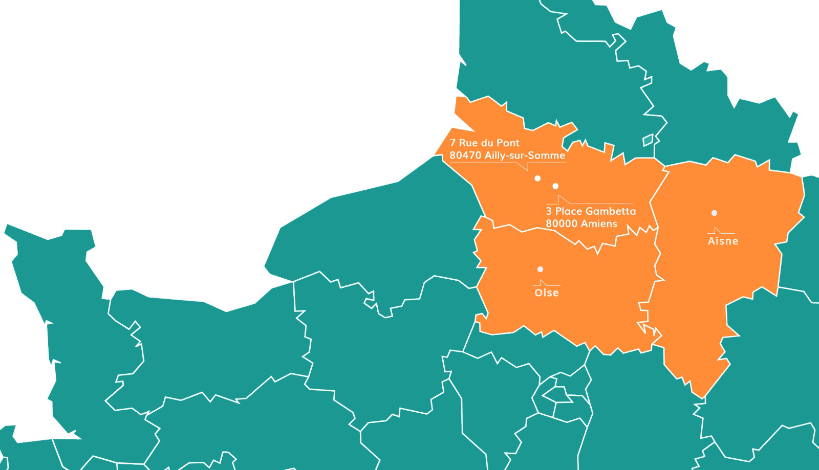 Map - Huissier de Justice Pluridisciplinaire à Votre à Amiens